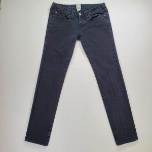 True Religion Jeans Stella World Tour Women Sz 31 Indigo Low Rise Skinny Vintage